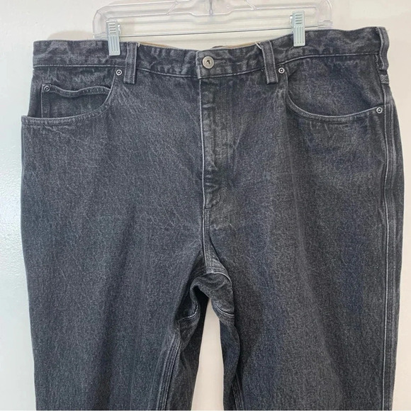 Duluth Trading Jeans Men 42x30  Black Faded Straight 100% Cotton Heavyweight‎ - Picture 2 of 12